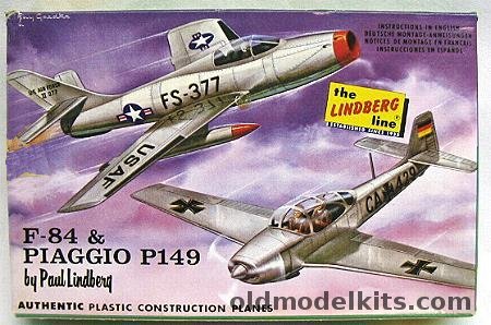 Lindberg 1/148 F-84 and Piaggio P-149, 431 plastic model kit